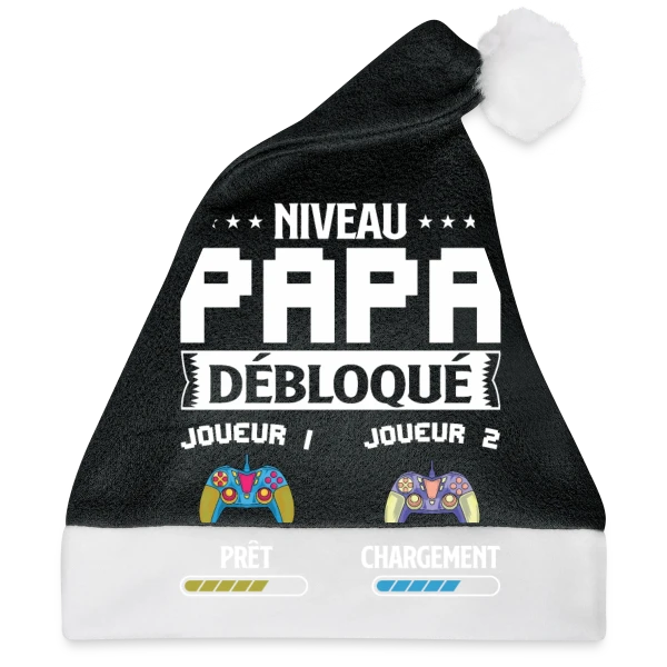 Maquette de Niveau Papa Débloqué : T-shirt Futur Papa Gamer à personnaliser
