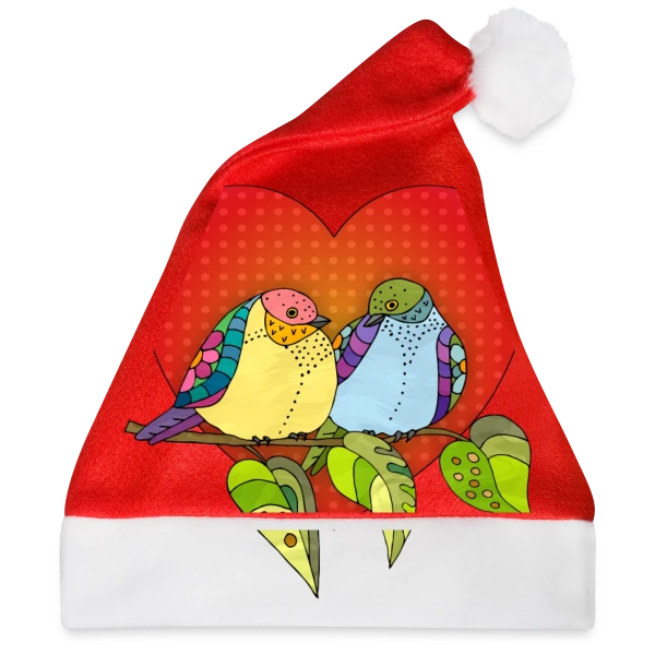 Maquette de Oiseaux Amoureux Cœur à personnaliser