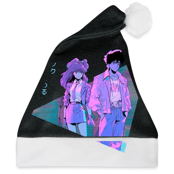 Maquette de Couple Anime Vaporwave Mélancolie Esthétique à personnaliser