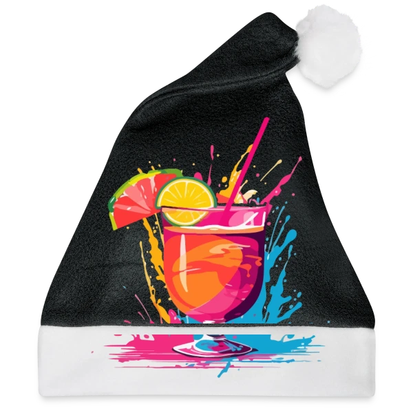 Cocktail Explosif Couleurs sur Bonnet de Noël