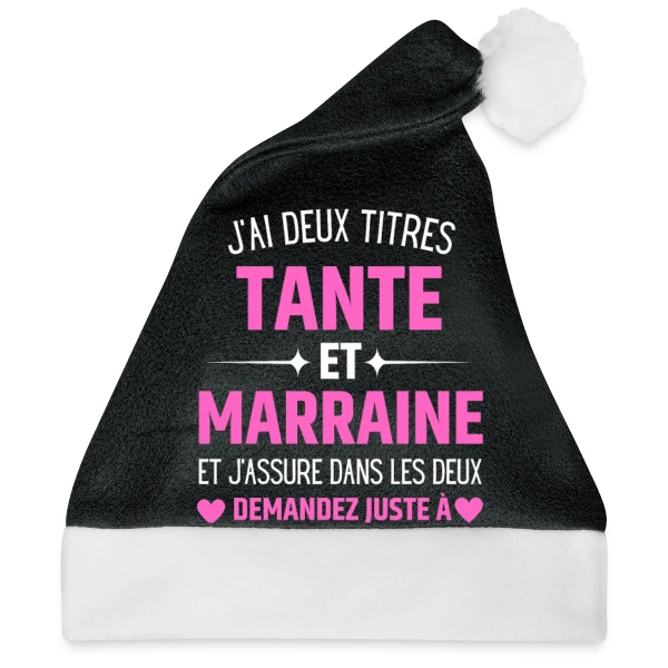 Maquette de Tante et Marraine : Le T-shirt Humour Personnalisé avec les Prénoms des Enfants à personnaliser
