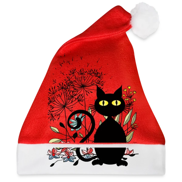 Maquette de Chat Noir Fleuri à personnaliser