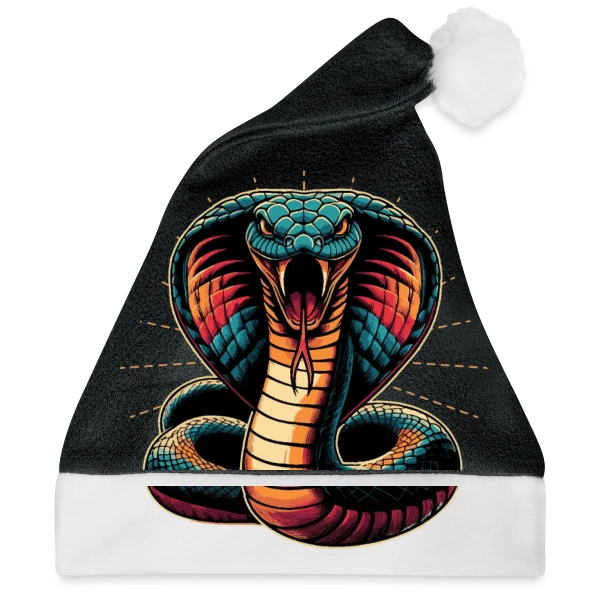 Maquette de Cobra Royal Éclatant : Style Dynamique et Vives Couleurs à personnaliser