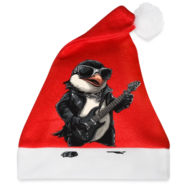 Maquette de Pinguin Rocker Guitariste Heavy Metal à personnaliser