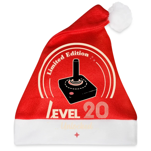 Maquette de Gaming "Niveau 20 Débloqué" - Rétro Anniversaire à personnaliser