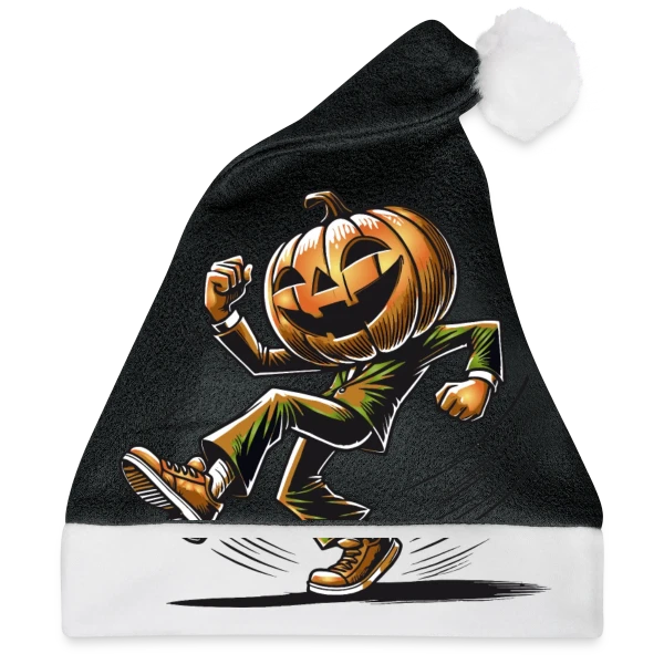 Citrouille Dansante: Humour d'Halloween sur Bonnet de Noël