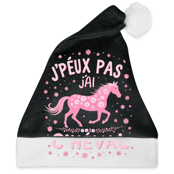 Maquette de J'Peux Pas J'Ai Cheval - Humour Équitation Rose à personnaliser