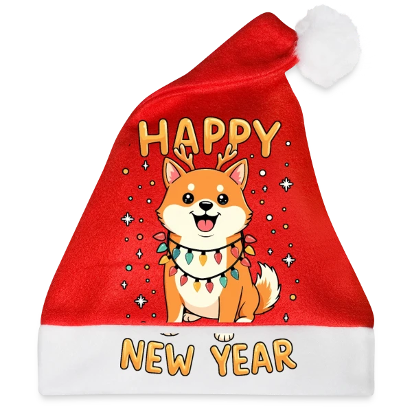 Maquette de Shiba Inu Lumières de Noël - Fêtes de Fin d'Année à personnaliser