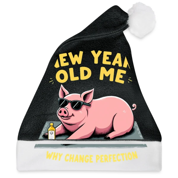 Maquette de Nouvel An Humoristique - Cochon Détendu à personnaliser
