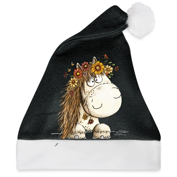 Maquette de Cheval Adorable avec Couronne de Fleurs - Cartoon à personnaliser