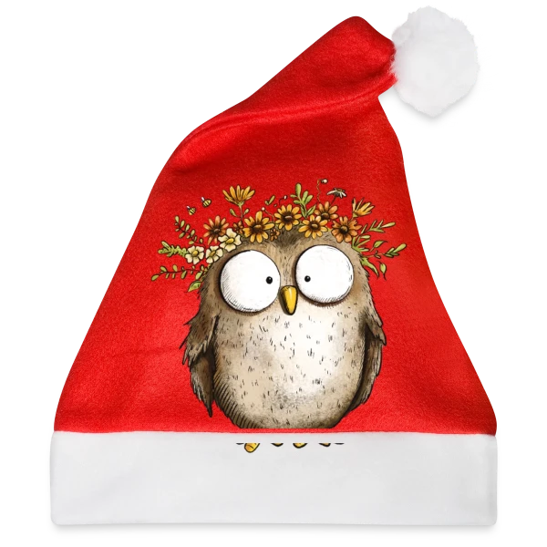 Maquette de Hibou avec Couronne de Fleurs Sauvages - Style Cottagecore à personnaliser
