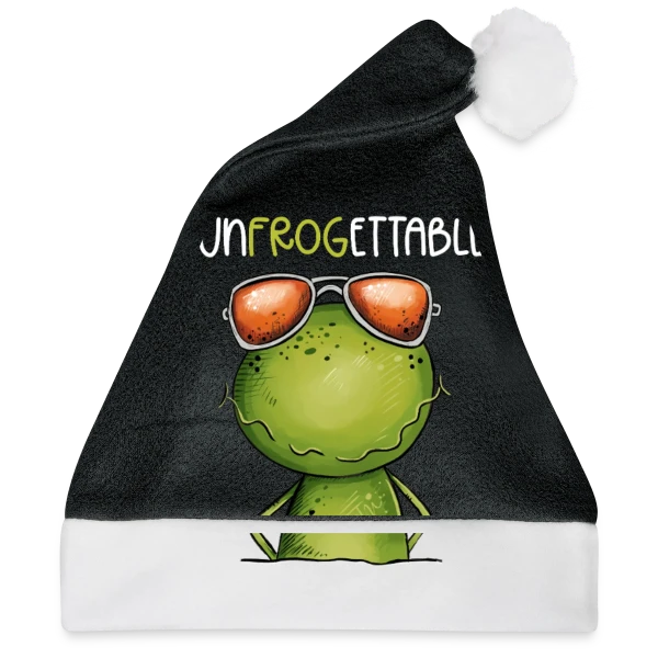 Maquette de Bonnet de Noël « Grenouille Cool et Inoubliable » à personnaliser