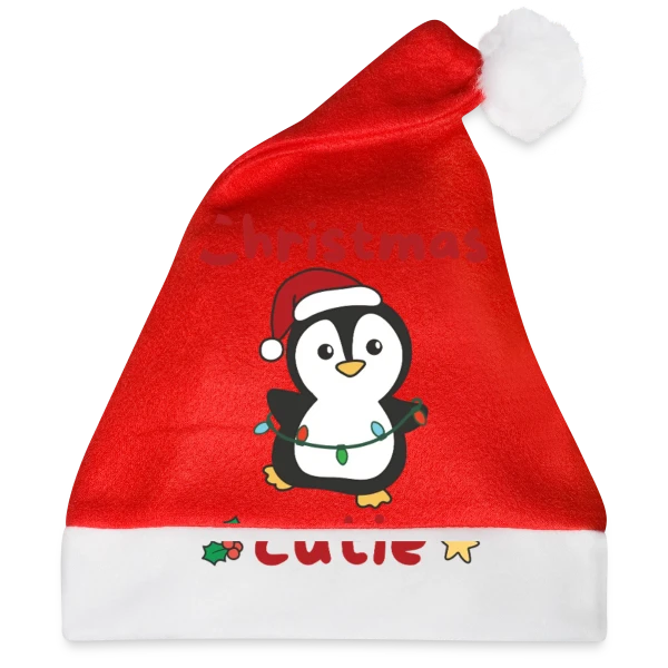 Maquette de Pingouin Mignon Lumières Noël à personnaliser