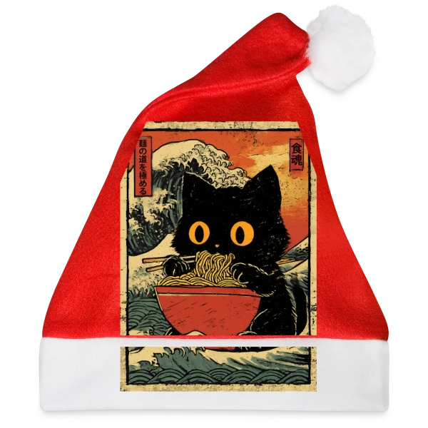 Maquette de Chat Ramen et Vague Japonaise : L'Art Kawaii à personnaliser