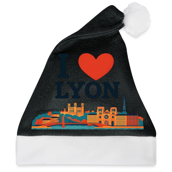 Maquette de J'aime Lyon Skyline Coloré à personnaliser