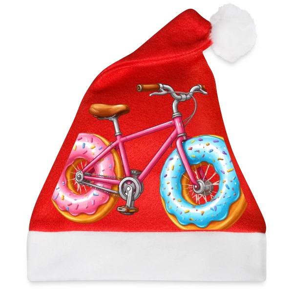 Maquette de Cycliste Gourmand : Donut & Vélo Humoristique à personnaliser