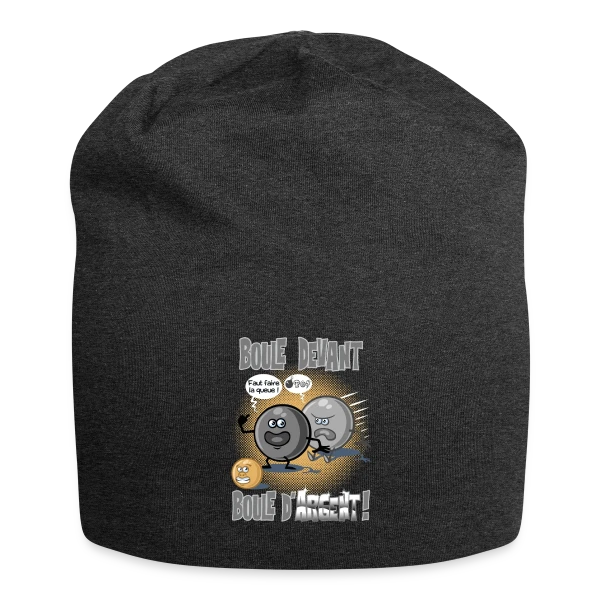 Boule devant boule d'argent - Pétanque sur Bonnet en jersey