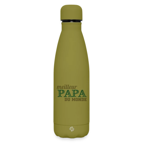 Le Meilleur Papa du Monde - Cadeau Fête des Pères Original sur Bouteille isotherme SOFT TOUCH 500 ml