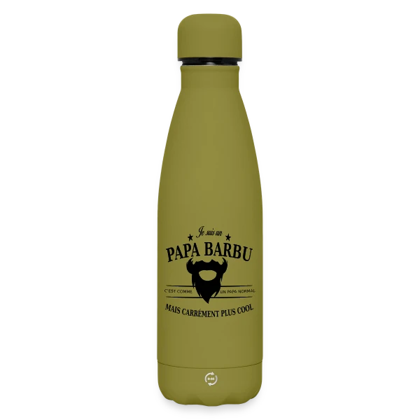 Papa Stylé Barbu sur Bouteille isotherme SOFT TOUCH 500 ml