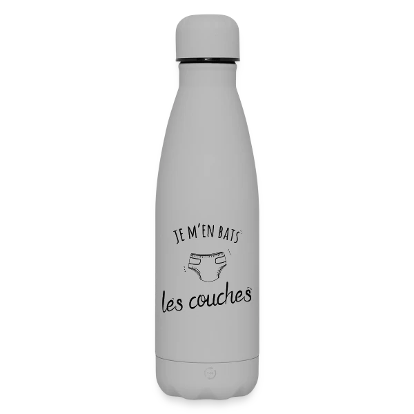 Humour "Je M'en Bats Les Couches" - Idée Cadeau Drôle sur Bouteille isotherme SOFT TOUCH 500 ml