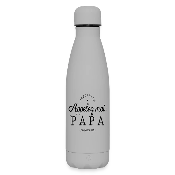 'Moi, c'est Papa Maintenant !' - Annonce Naissance sur Bouteille isotherme SOFT TOUCH 500 ml