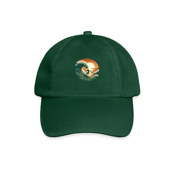 Sunset Surfing Girl - Vague & Coucher de Soleil sur Casquette classique