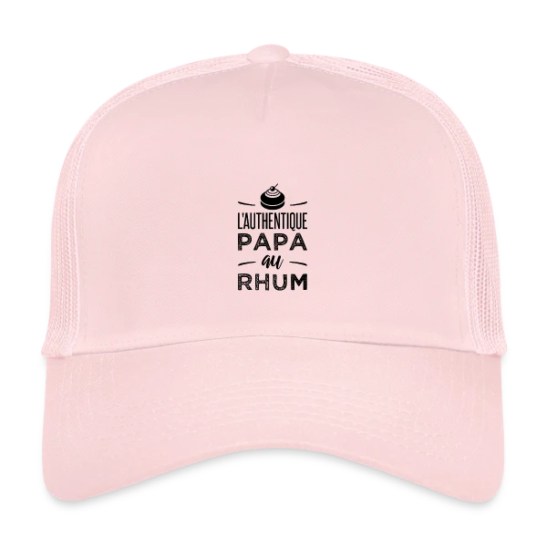 L'Authentique Papa au Rhum sur Casquette trucker enfant