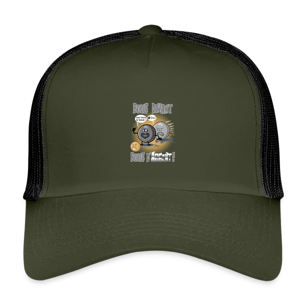 Boule devant boule d'argent - Pétanque sur Casquette trucker enfant
