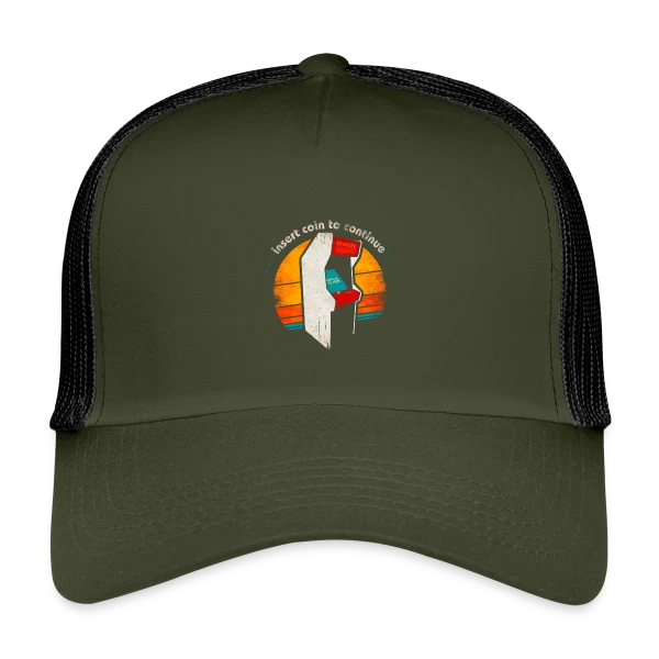 Arcade Rétro Années 80 : Insert Coin to Continue sur Casquette trucker enfant