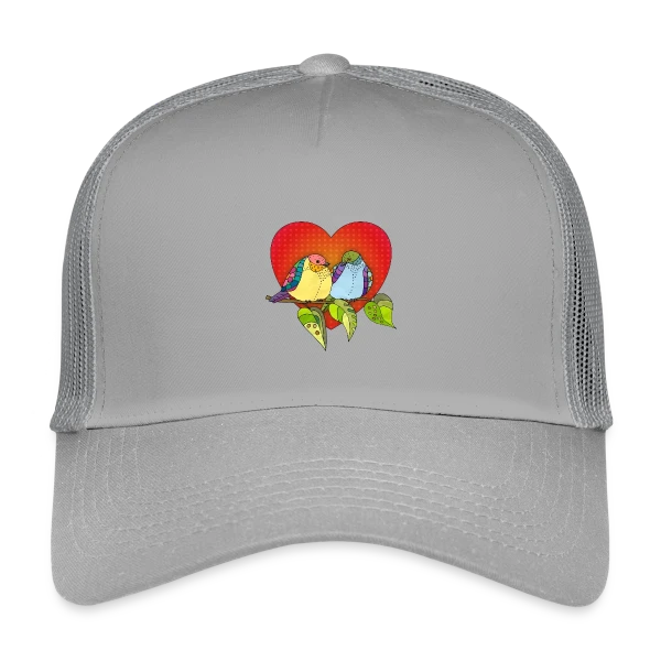 Oiseaux Amoureux Cœur sur Casquette trucker enfant