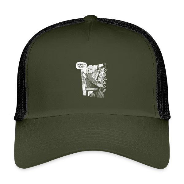 Fille Anime en Arcade Rétro - Wanna Play ? sur Casquette trucker enfant