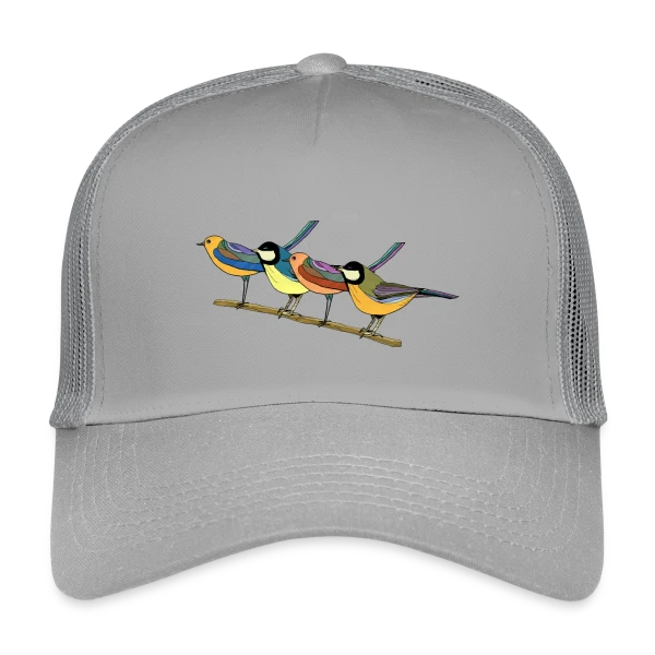 Quatre Oiseaux Colorés sur Casquette trucker enfant