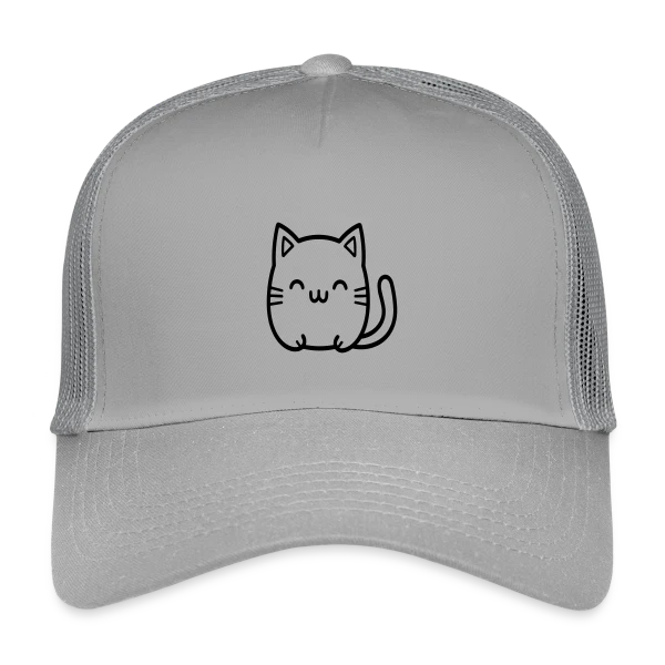 Chat Kawaii Souriant sur Casquette trucker enfant