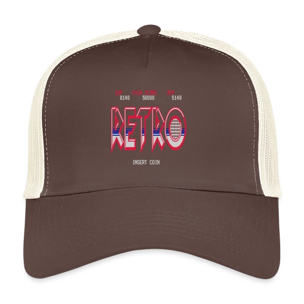 Design Rétro Abstraction Géométrique Vintage sur Casquette trucker