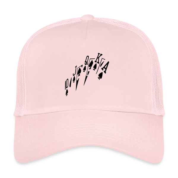 Poker Royale Flush sur Casquette trucker