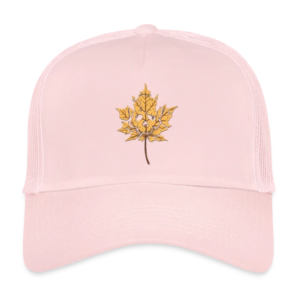 Feuille Morte Stylisée sur Casquette trucker