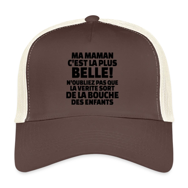 "Ma Maman, La Plus Belle du Monde" : Amour Infini sur Casquette trucker