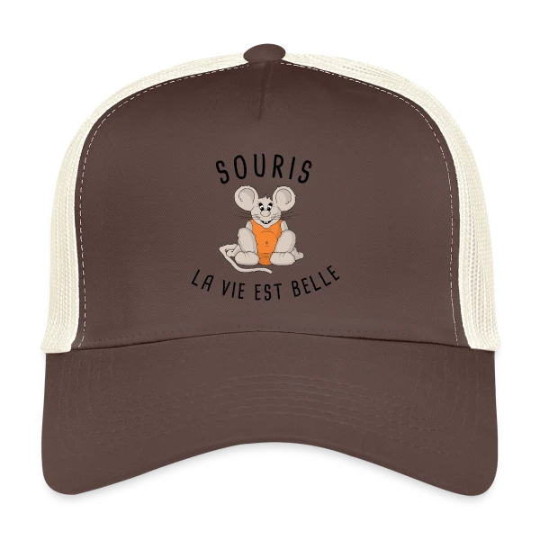 Souris : La Vie est Belle ! sur Casquette trucker