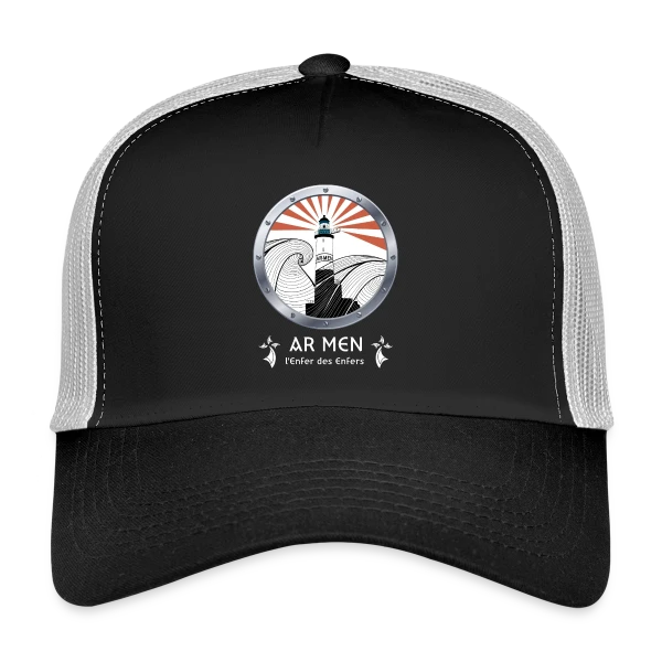 Phare d'Ar Men Breton sur Casquette trucker