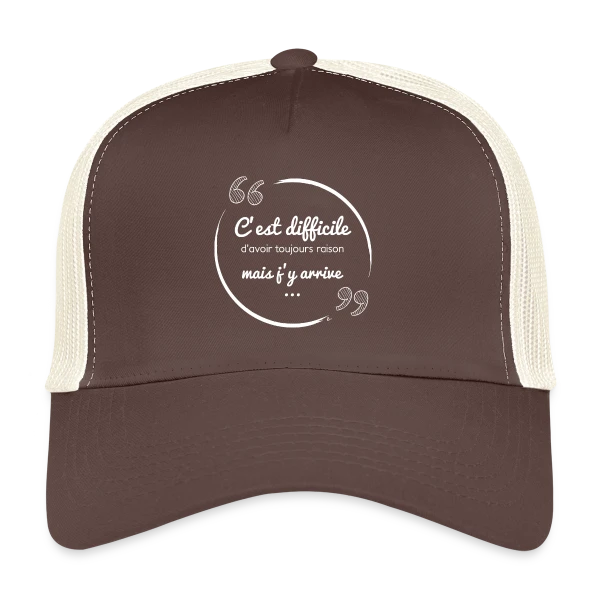 Toujours Raison : Le Défi Quotidien (Humour) sur Casquette trucker