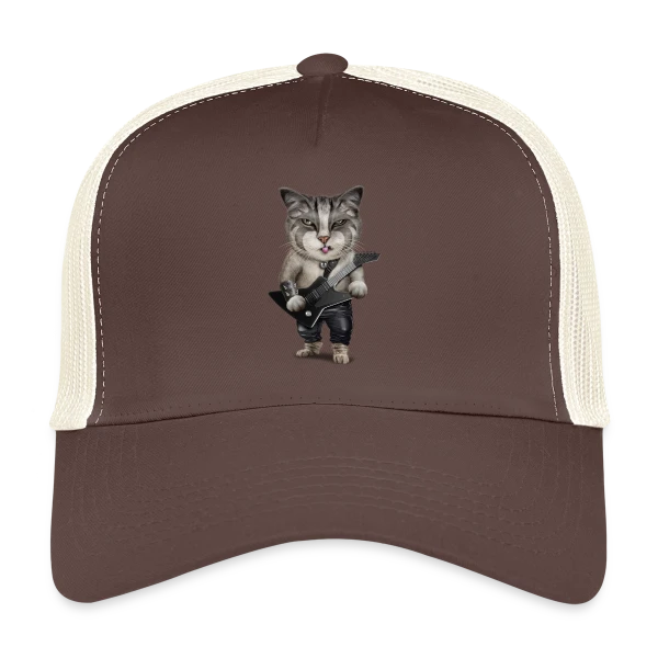 Metalcat : Le Chat Métalleux sur Casquette trucker