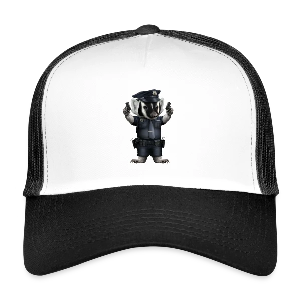 Blaireau Police sur Casquette trucker