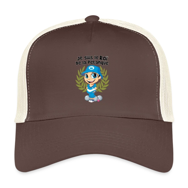 Roi de la pétanque sur Casquette trucker