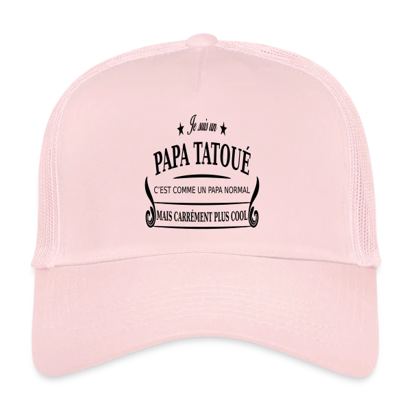Super Papa Tatoué sur Casquette trucker