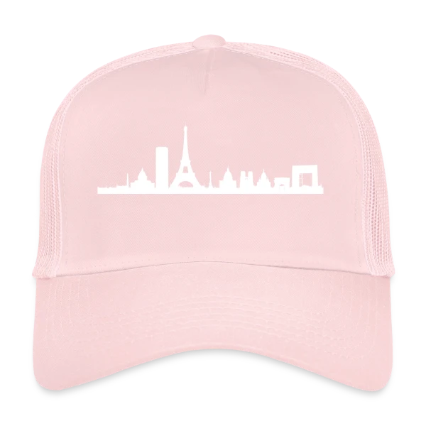 Silhouette Parisienne Élégante sur Casquette trucker