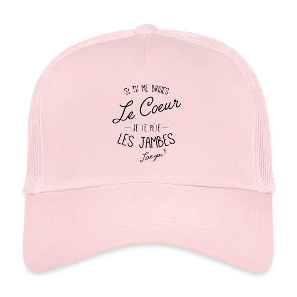Cœur Brisé, Jambes Cassées ! sur Casquette trucker