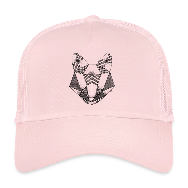 Renard Origami : Art Géométrique Nature sur Casquette trucker