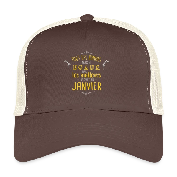 Homme 'Les Légendes Naissent en Janvier' sur Casquette trucker