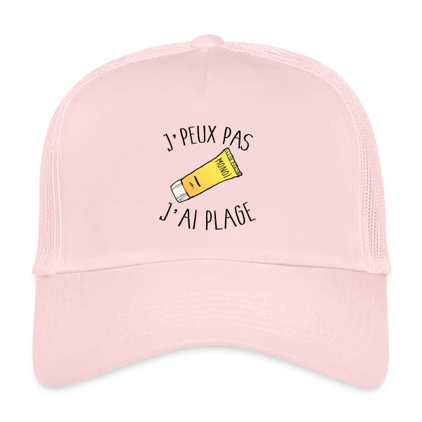 J'peux Pas J'ai Plage sur Casquette trucker