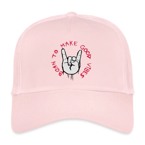 Good Vibes Main Cornue Rock sur Casquette trucker